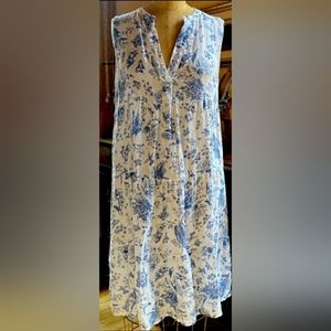 Linen ginger jar layered midi dress